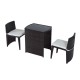 Outdoor furniture set 1 table and 2 chairs for ...