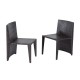 Mobília exterior definir 1 mesa e 2 cadeiras para ...