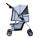 Cochecito Perros Mascotas Plegable Gris 75x45x97cm...