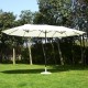 Parasol Marrón y Blanco-Crema Tubo de Aluminio 2.7 ...