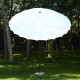 Parasol 2.5x2.45m tubo in acciaio marrone e bianco.