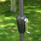 Parasol 2.5x2.45m brown and white steel tube.