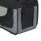 Trasporto animali grigio e nero oxford 63x45x45cm...