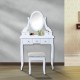 Makeup toucher with stool - white color -...