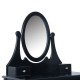 Specchio con specchio in legno nero 88x40x140cm...
