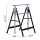 Set of 2 scaffolding black steel 68x58x80-130cm...