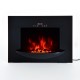 Electric fireplace with heating and deco led flame.