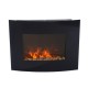 Electric fireplace glass black iron 65x11,4x52cm...
