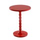 Table auxiliaire tube en bois rouge 43x58,5cm...