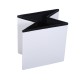 Folding stool white wood 38x38x38cm...