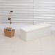 Folding stool white wood 110x38x38cm...
