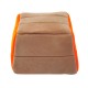 Letto per gatti crema e tela arancione 41x41x32cm.