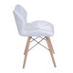 Silla de Comedor PU + Madera Blanco 42x48x75cm...