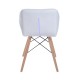 Silla de Comedor PU + Madera Blanco 42x48x75cm...