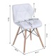 Silla de Comedor PU + Madera Blanco 42x48x75cm...