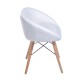 Dining chair pu + white wood 52x45,5x70cm...