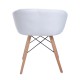 Dining chair pu + white wood 52x45,5x70cm...