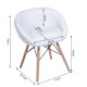 Dining chair pu + white wood 52x45,5x70cm...