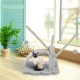 Felpa grattoir de chat gris 38x38x40cm...