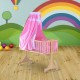 Baby cot pink wood 94x50x140cm...