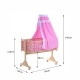 Baby cot pink wood 94x50x140cm...