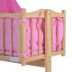 Babybett rosa Holz 94x50x140cm...