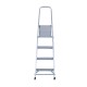 Aluminum staircase silver 144x80x43cm...