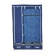 Dobrável guarda-roupa tecido azul 110x46x168cm...