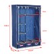 Folding wardrobe blue fabric 110x46x168cm...