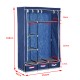 Klappschrank blau Stoff 110x46x168cm...