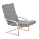 Stuhl der Entspannung grau Holz 66,5x81x100cm...