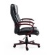 Cadeira de escritório preto pu couro 65x65x107-116cm...
