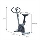 Static bike black and silver steel 87x45x94c...