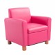 Cadeira para jovens pu rosa 48x42,5x53cm...