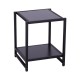 Table auxiliaire noir métal 38x38x45,7cm...