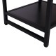 Table auxiliaire noir métal 38x38x45,7cm...