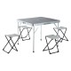 Camping table with 4 folding chairs - aluminum - ...