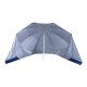 Beach umbrella and garden with side panels.