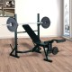 Weight bench black steel 175x98x130cm...