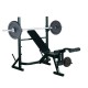 Weight bench black steel 175x98x130cm...