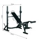 Weight bench black steel 175x98x130cm...