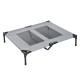 Lit pour animaux de compagnie tissu gris 92x76x192cm...