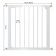 Barrera de Seguridad Hierro Blanco 74-95 x 70cm...