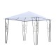 Tenda gazebo jardim - preto e branco - esteira.