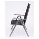 4 chaises pliantes de jardin en aluminium.