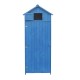 Garden shed blue wood 77x54,2x179cm...