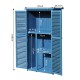 Garden shed with blind blue wood 87...