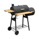 Barbecue bbq grill with black steel wheels 11.