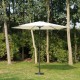 Parasol umbrella with handle beige aluminum fabric.. .