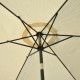 Guarda-chuva parasol com manípulo bege tecido de alumínio..